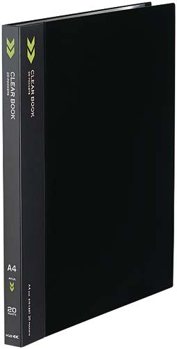 クリヤーブックK2 固定式A4縦20P黒 5冊