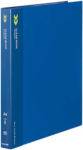 クリヤーブックK2 固定式A4縦40P青10冊