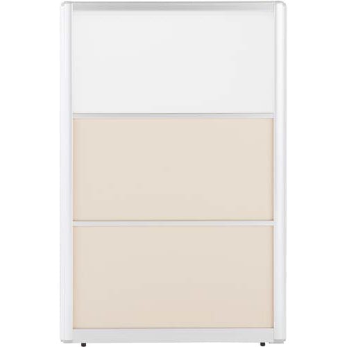 アルミパーティション高1374幅900乳白レザー