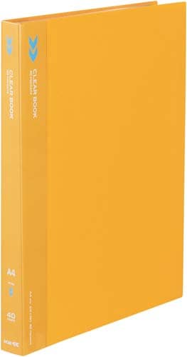 クリヤーブックK2 固定式A4縦40P橙 5冊