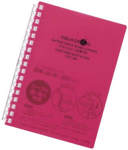 ツイストノート A6 17穴 赤 10冊