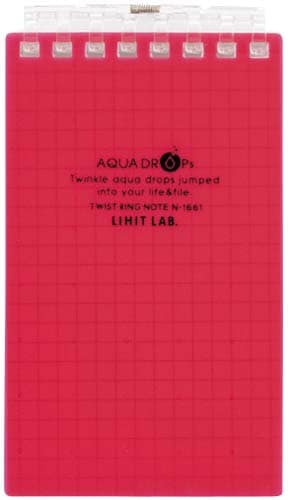 ツイストノート メモサイズ8穴 赤 10冊