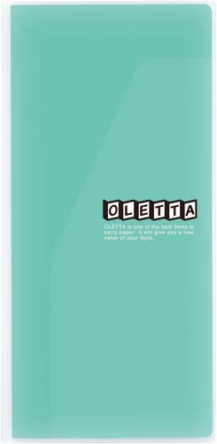 オレッタ A4三つ折りホルダー 緑 10冊入