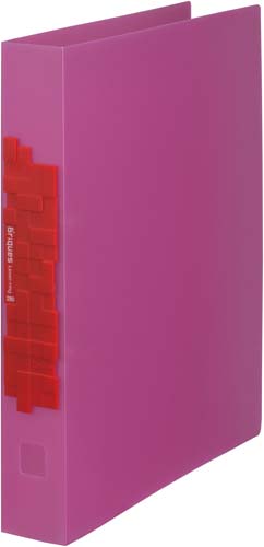 ブリックスレバーリングファイル(透明)赤 8冊入