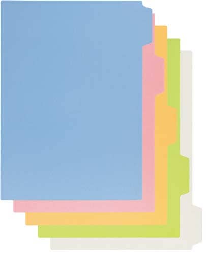 SWカラーインデックスシート5山 1セット