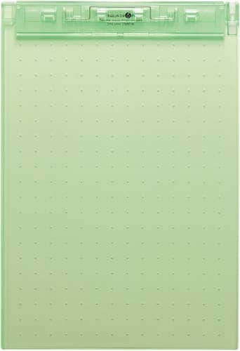 超薄型クリップポードA4黄緑10冊