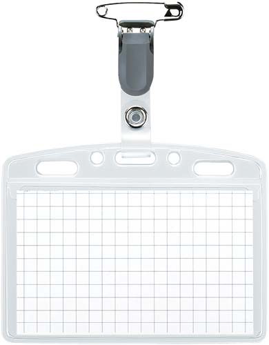 タッグ名札安全ピン・クリップ両用名刺サイズヨコ本体