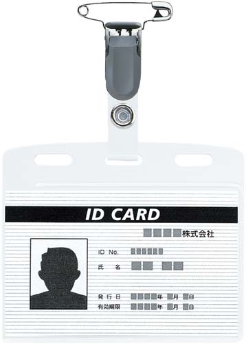 タッグ名札ピン・クリップ両用ID用・ハードケース