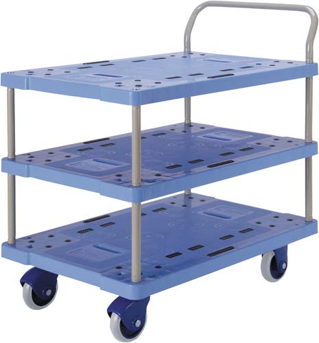 静音樹脂台車 3段 耐荷重300kg