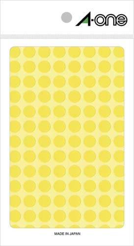 カラーラベル 黄9mm丸型×5