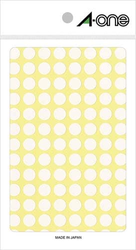 カラーラベル 白9mm丸型