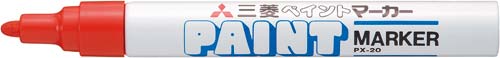 油性マーカー ペイントマーカー 中字 赤