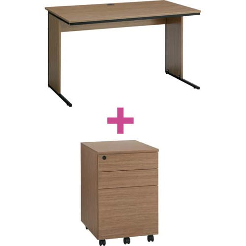 セットワーキングデスク奥700幅1200WA2点