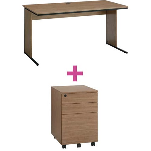 セットワーキングデスク奥700幅1400WA2点