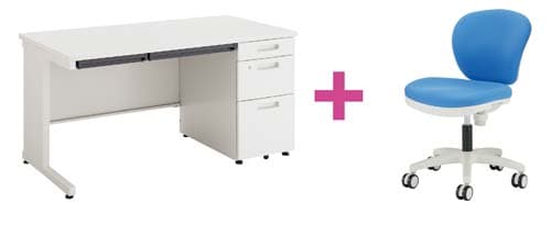 セット品 ピクサ2片袖1400GY+MBチェアBL