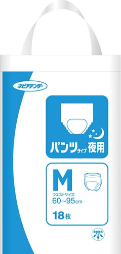 テンダーパンツタイプ 夜用 M 18枚×4