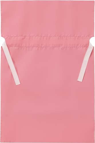 梨地ポリ巾着袋(底マチ付) ピンク M 20枚