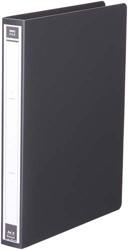 リングファイルPP 黒A4タテ 背幅36mm