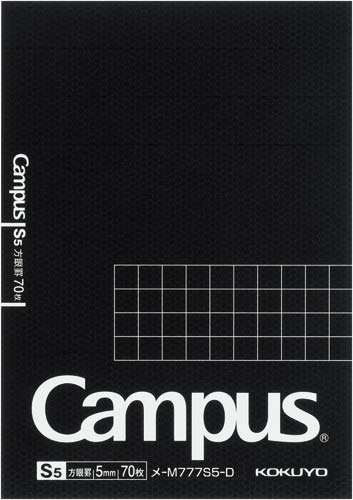 キャンパスメモパッドA7 方眼罫(カットオフ)×5