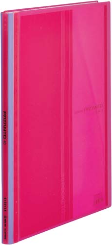 クリアーファイルサイドイン パタント(透明)桃×5