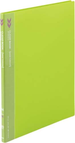 クリヤーブック<K2>サイドスロー 20P黄緑×5