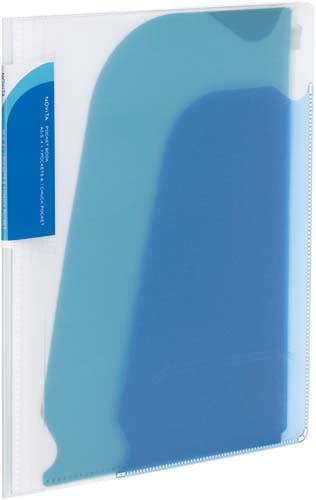 ポケットブックノビ−タ チャックポケット付青