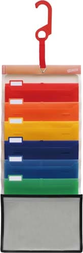 A5ソーテッド 6ポケット レインボー 3枚入