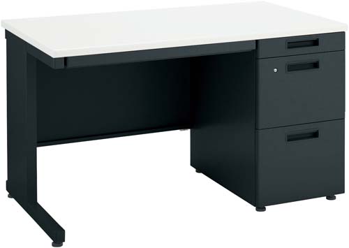 ×インベント片袖奥700幅1200ホワイト脚BK