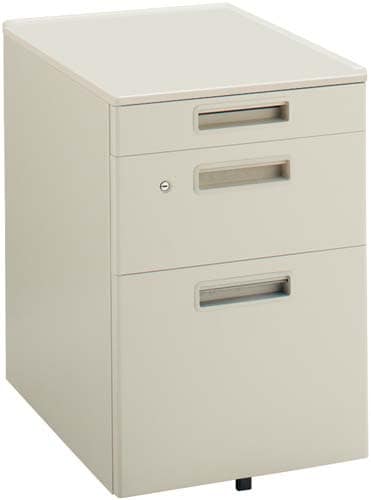 ×インベント モバイルワゴンT3段 ナチュラルグレ