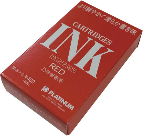 万年筆用カートリッジ 赤10本入