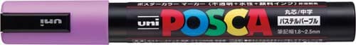 ポスカナチュラル 中字丸芯パステルパープル10本