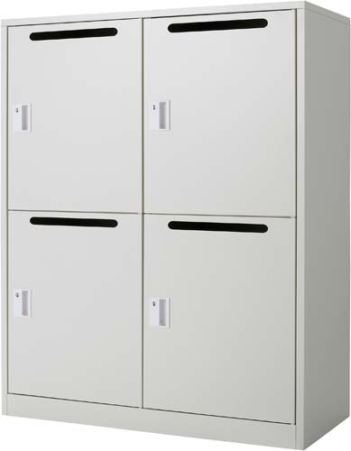マスターA4判スチール書庫 下置用Pロッカー4人