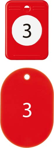 クロークチケット 1−20番 赤