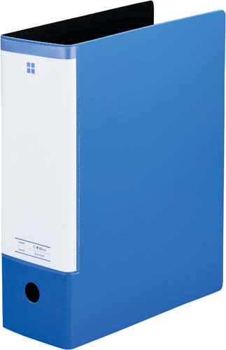 スリットパイプ式F A4縦背幅99mmブルー 3冊