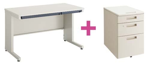 セット品ピクサ2D600平1200+ワゴンT3段G