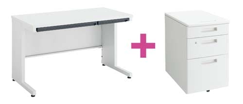 セット品ピクサ2D600平1200+ワゴンT3段W