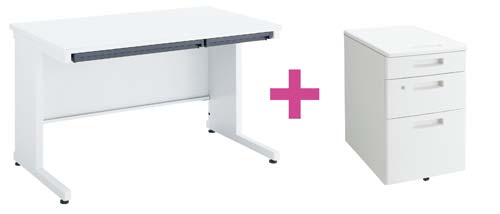 セット品ピクサ2D700平1200+ワゴンT3段W