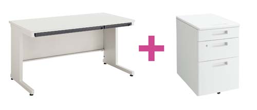 セット品ピクサ2D700平1400+ワゴンT3段G