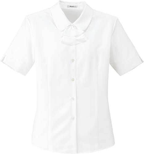 半袖ブラウス リボン付 RB4549ホワイト11号