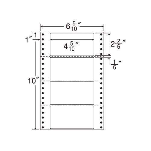 ナナフォーム 6.5×10 ミシン入4片1000枚