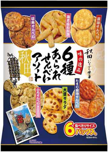 秋田いなふく米菓 ６種あられせんべいアソート カウネット