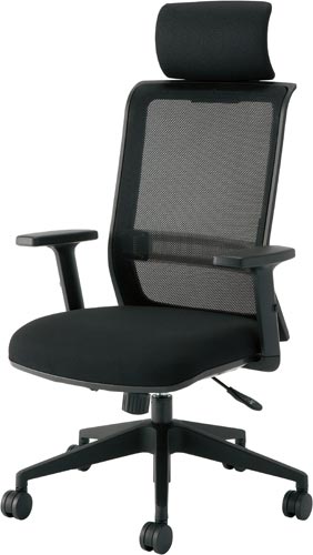 エントリーブラックナイロン脚肘ヘッド付ブラック