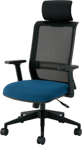 エントリーブラックナイロン脚肘ヘッド付ブルー