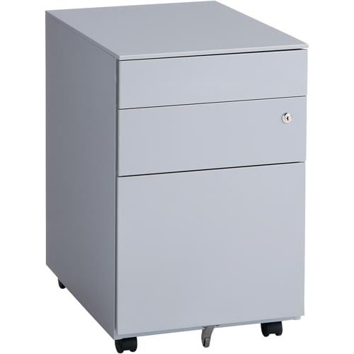 フラットスチールワゴン 3段 シルバー