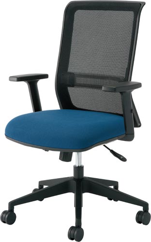 エントリーブラックナイロン脚肘付ブルー