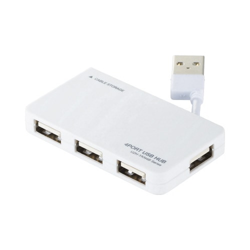 USB2.0ハブ バスパワー 4ポート ホワイト