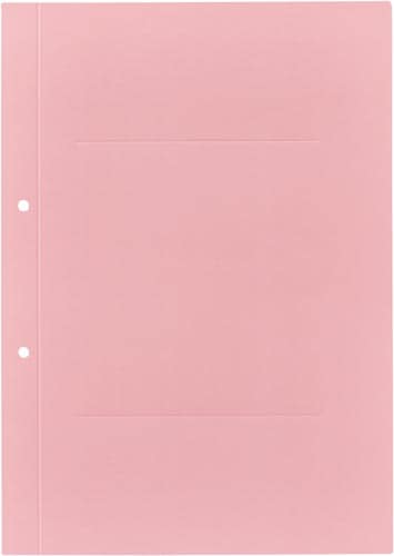 ラベルが剥がしやすい背付き板目表紙A4縦桃10組