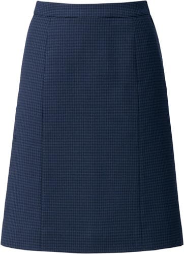 AラインスカートLS2201ネイビー×ブルー19号