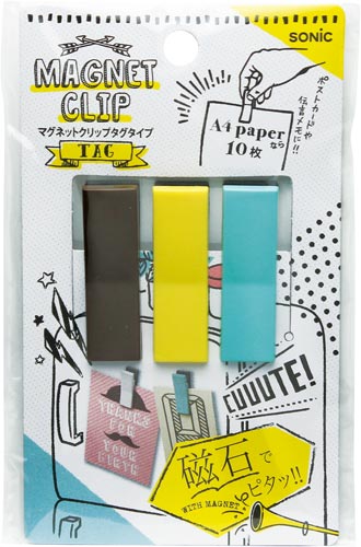 マグネットクリップ タグタイプ 色込×5