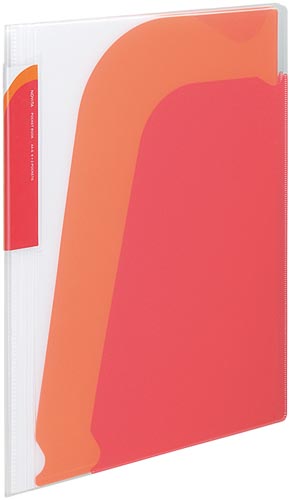 ポケットブック<ノビータ>8P 透明赤 5冊